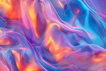 Obraz premium Mesmerizing Abstract Fluid Gradient Backdrop with Vibrant Hues of Blue Purple and Orange