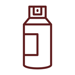  Spray Paint Vector Line Maroon Icon Design