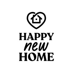 Happy new home design for cards.