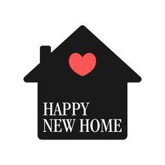Happy new home design for cards.