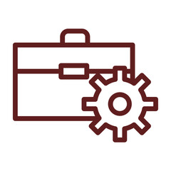 Portfolio Management Vector Line Maroon Icon Design