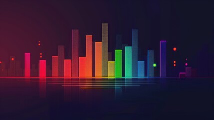 Obraz premium Abstract Cityscape in Neon Lights