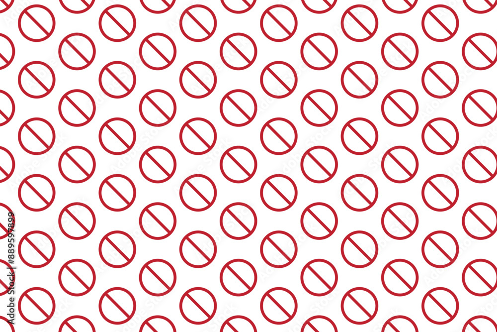 Poster forbidden icon pattern . prohibited icon pattern . prohibited background . vector illustration