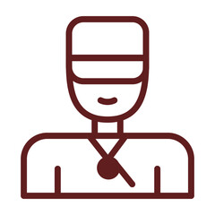 Coaching Vector Line Maroon Icon Design