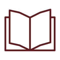 Learning Resources Vector Line Maroon Icon Design