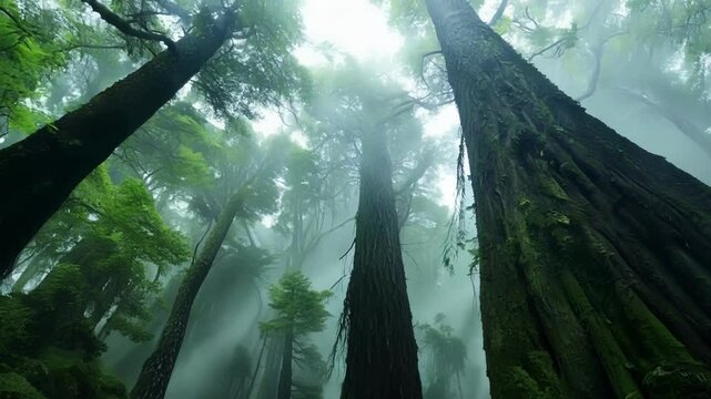 In the misty depths of the forest one cant help but feel small and insignificant in the face of natures power and mystery.