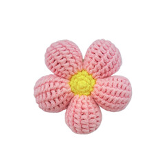 pink crochet flower