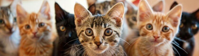 Awareness event for cat welfare, realistic, natural light, high resolution, background of a community center, detailed presentations and displays