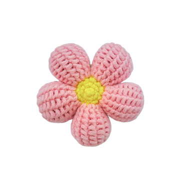 pink crochet flower