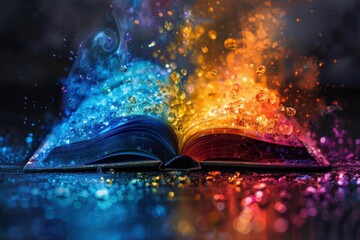 abstract background in colors and patterns for National Read a Book Day 