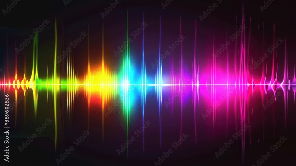 Poster abstract sound wave visualization