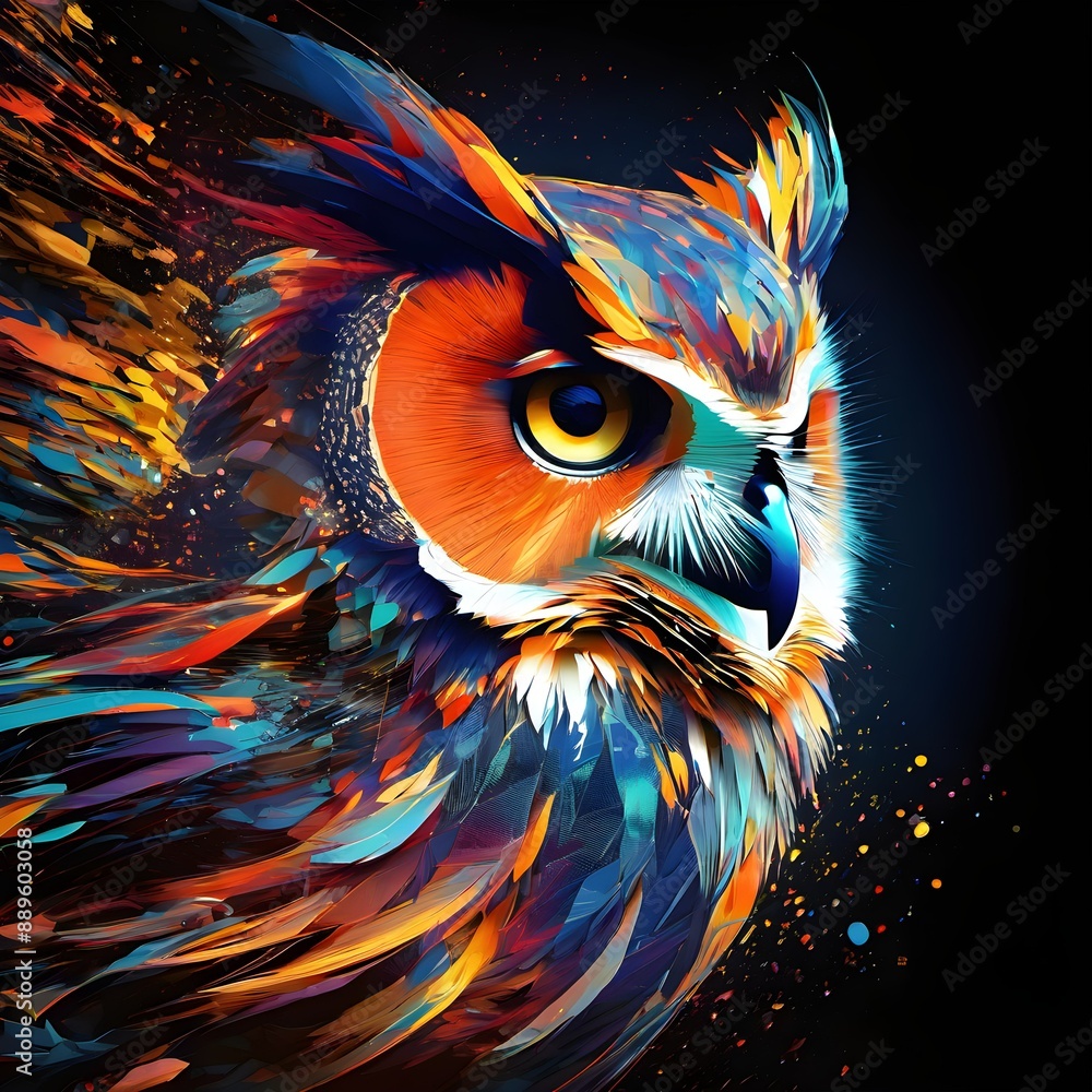 Canvas Prints An abstract of an Owl