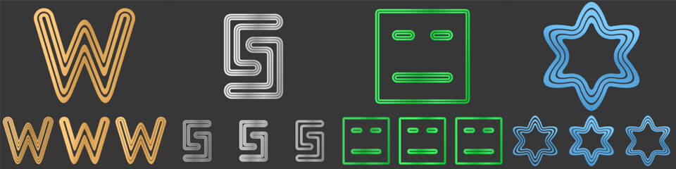 Line logo design collection