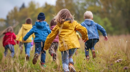 Classmates on field trips, playgrounds, or engaging in activities outside of school