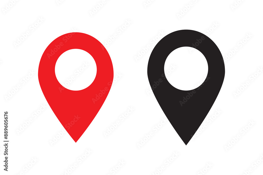 Poster location pin icon set. location pin vector icons set. trendy location pin vector icon concepts.
