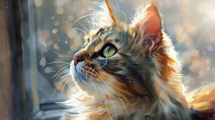 Fun facts about unique cat breeds, realistic, vibrant colors, digital art, background of a colorful infographic, interactive and educational