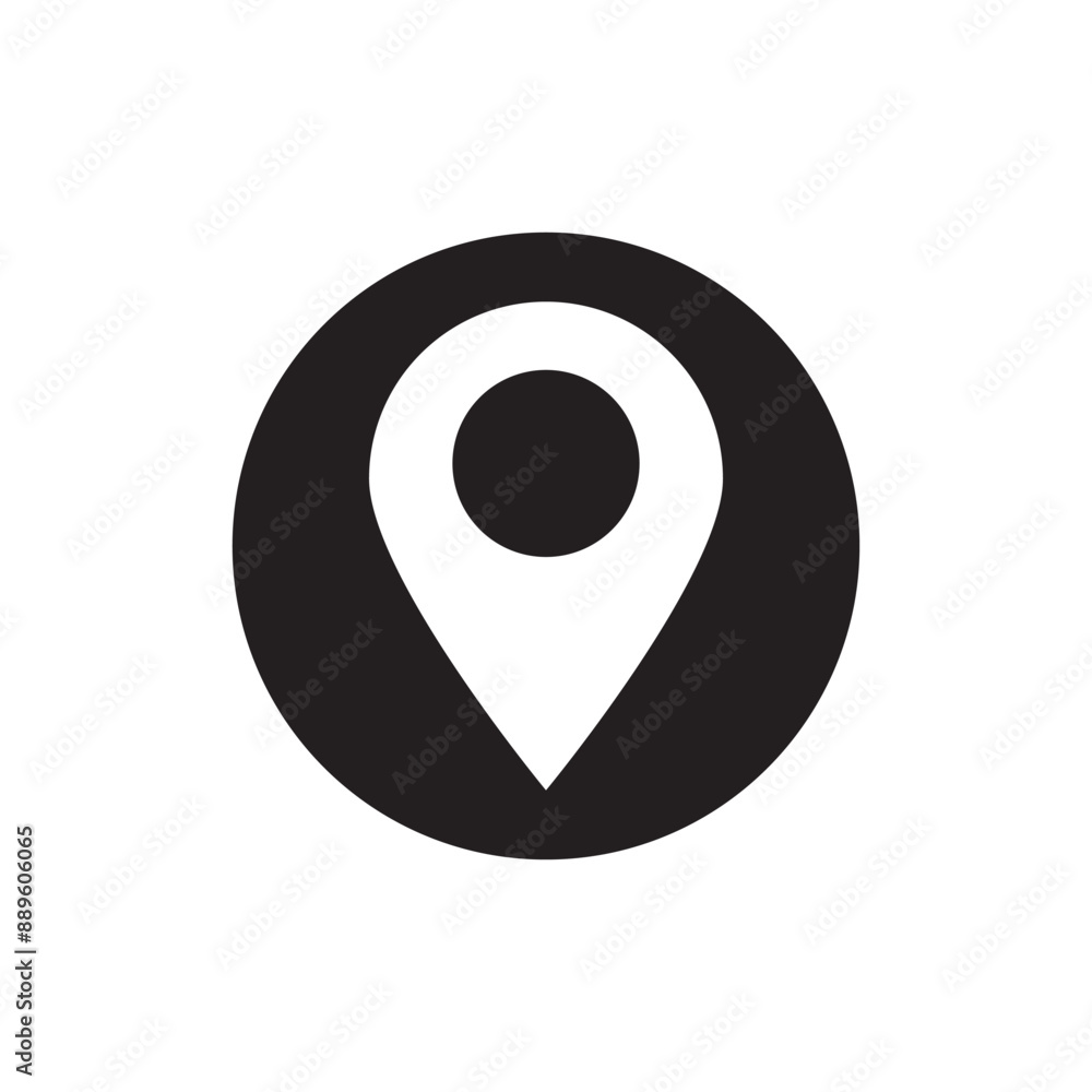 Aufkleber location pin icon . map marker sign. flat style. map point symbol. map pointer symbol. map pin sign.