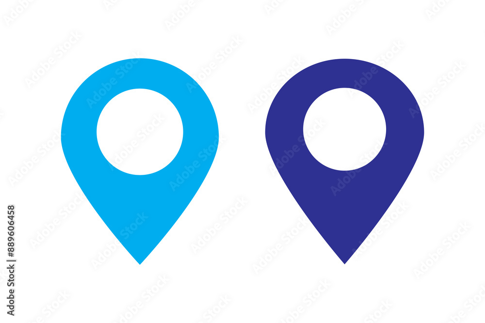 Aufkleber location pin icon. map pin place marker. location icon. map marker pointer icon set. gps location sy