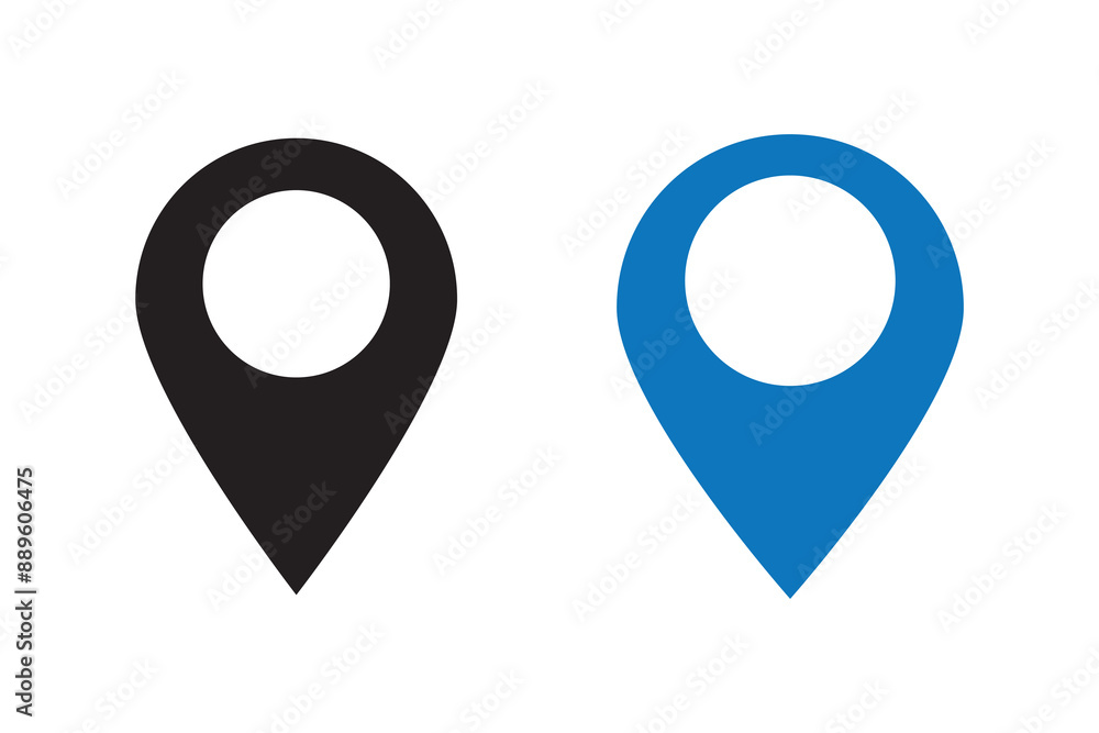 Aufkleber location pin icon. map pin place marker. location icon. map marker pointer icon set. gps location sy