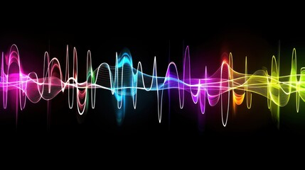 Naklejka premium Abstract Colorful Sound Wave