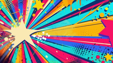 Celestial Velocity: Shooting Star in a Vibrant Cosmos