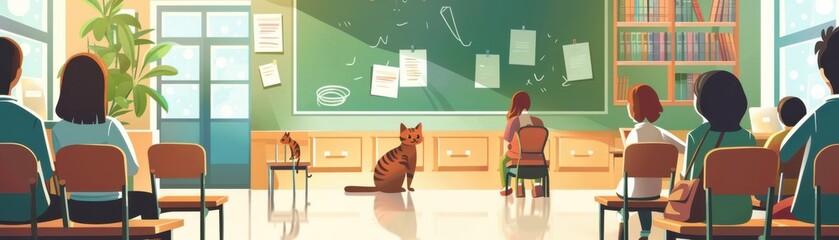 Educational infographic on cat care tips, realistic, bright colors, vector illustration, background of a clean whiteboard, informative and engaging