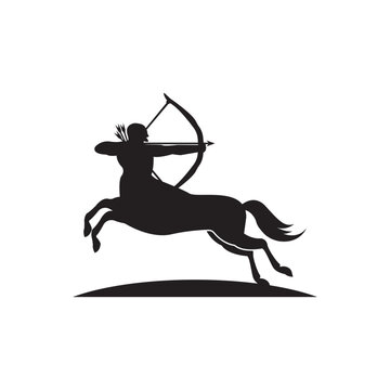 black centaur logo vector template