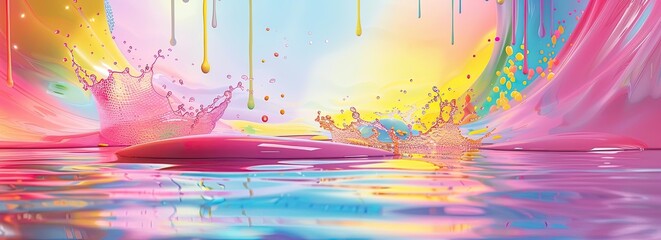 Vibrant Splash of Colorful Paint