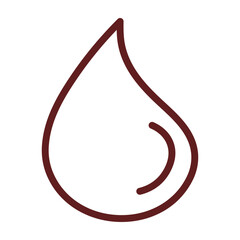 drop Vector Line Maroon Icon Design