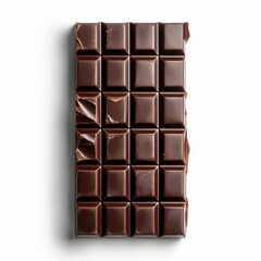 Dark Chocolate Bars on White Background. Generative ai.