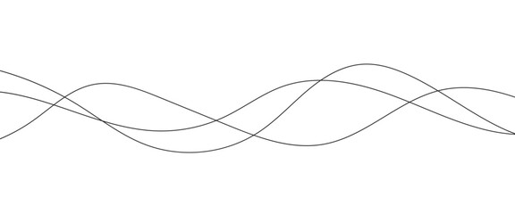 Abstract wave elements. Seamless wave pattern. Wavy curve line art striped graphic template. Continuous wavy lines. 