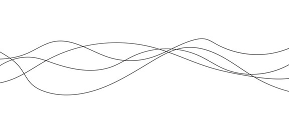 Technology abstract lines on white background. Undulate Grey Wave Swirl, frequency sound wave, twisted curve lines with blend effect