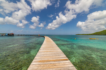 Bay view in Sainte-Anne, Martinique, France