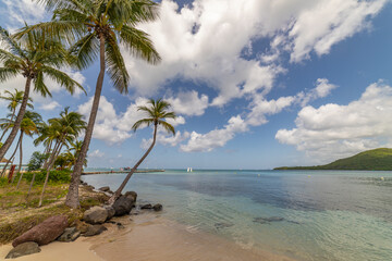 Bay view in Sainte-Anne, Martinique, France