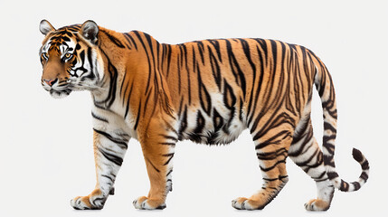 Fototapeta premium Side view photo of a tiger isolated on transparent background