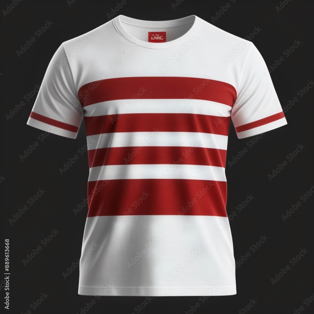 Wall mural 3d render of  a Striped T-shirt