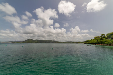 Bay view in Sainte-Anne, Martinique, France