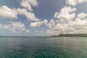 Bay view in Sainte-Anne, Martinique, France