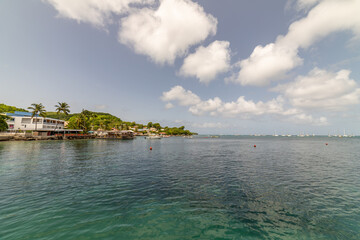 Bay view in Sainte-Anne, Martinique, France