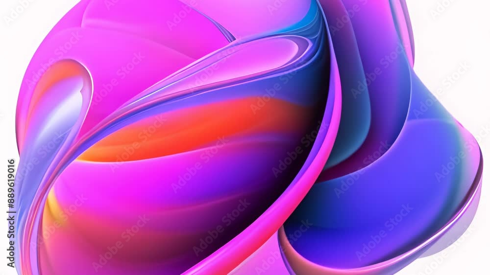 Poster fluid round 3d shape of liquid splash of holographic glass in motion. iridescent liquid sphere