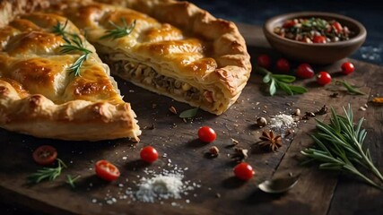 burek pie, traditional food of Albania