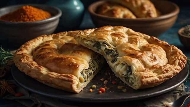 burek pie, traditional food of Albania