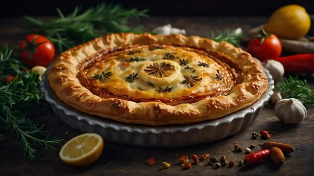 burek pie, traditional food of Albania