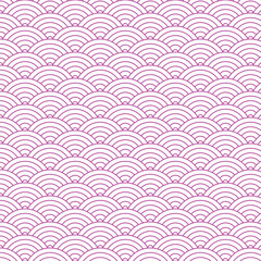 Pink Japanese pattern . Pink wave pattern . Pink Japanese background . Vector illustration