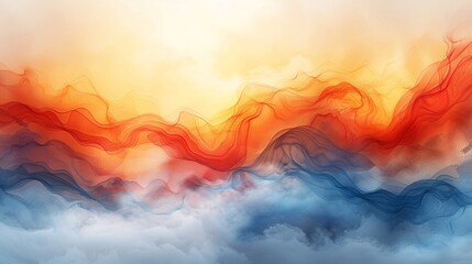 Abstract colorful smoke background, vibrant colors, fluid patterns.