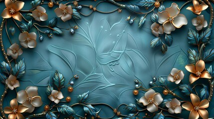  floral background with poppies