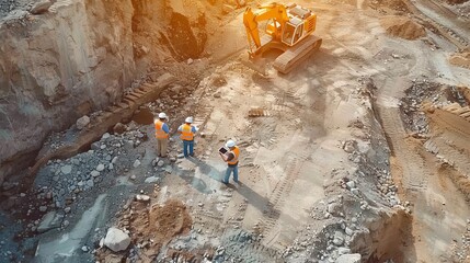 construction worker with a helmet, generative ai