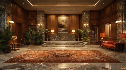 Grand Lobby Interior with a Classic Design