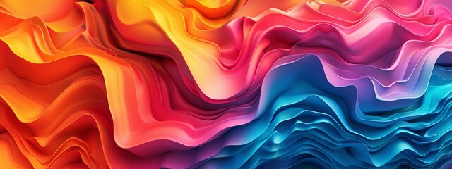 Fototapeta premium A close up view of a vibrant abstract painting hanging on a wall with bright colors