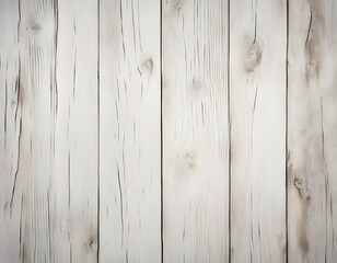 White rustic wood background with knots and holes, white wooden vertical boards with design space